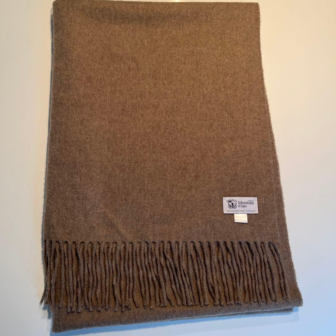 美品人気Johnstons of Elgin 100%カシミヤ ストール大判