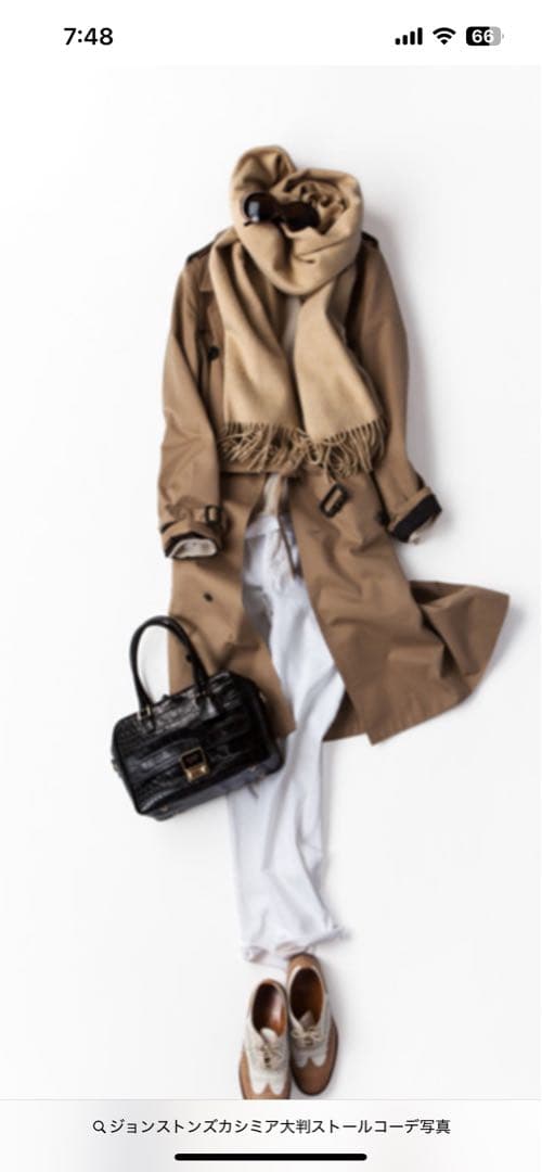 美品人気Johnstons of Elgin 100%カシミヤ ストール大判