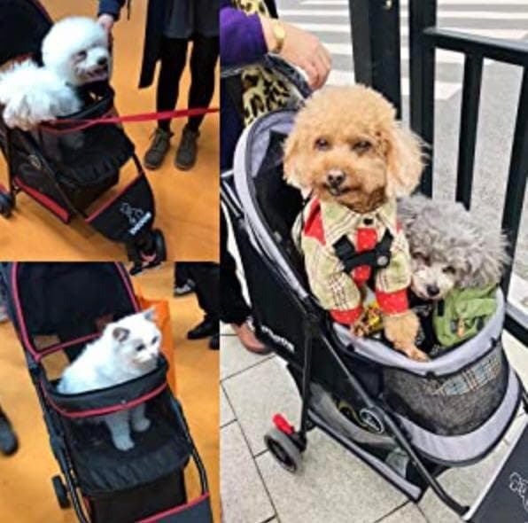 ❤3輪で小回り抜群❣高さがあり空間広々で開放感抜群♪❤安全装置付☆ペットカート