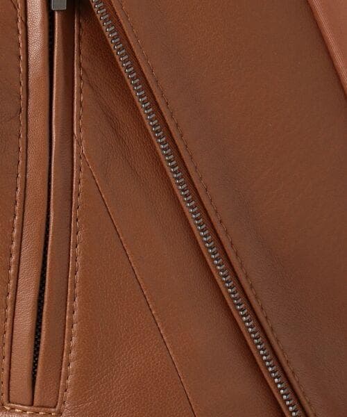 美品　自由区　25周年　【mi-mollet掲載】ラムレザージャケット　ブラウン