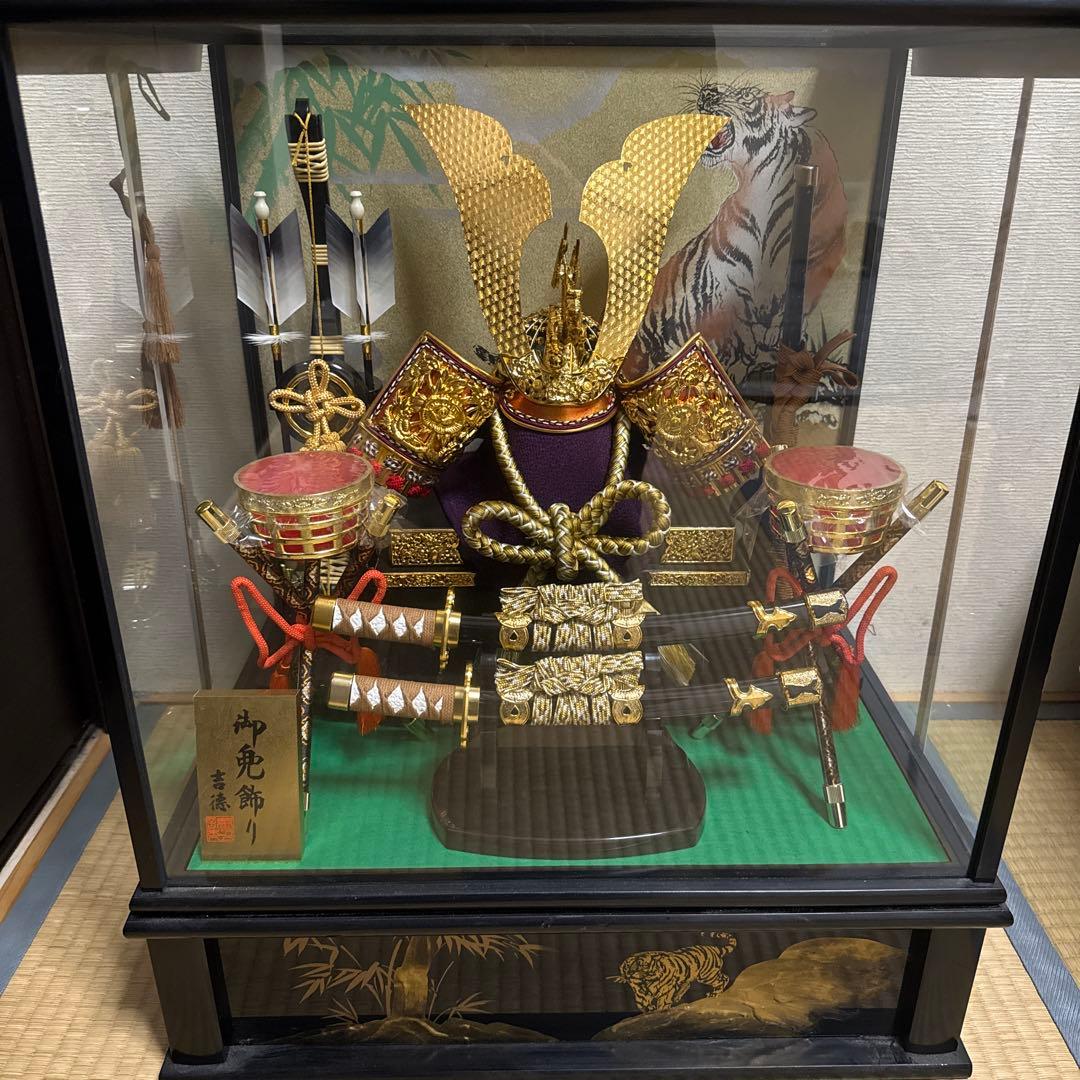 五月人形 兜⭐︎兜飾り⭐︎吉徳⭐︎こどもの日⭐︎子供の日⭐︎ガラスケース⭐︎