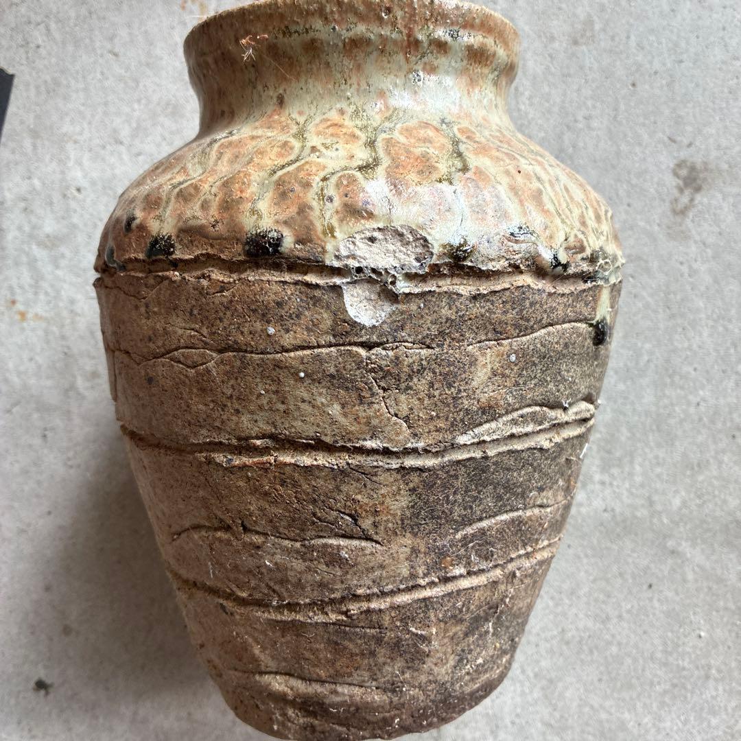 小壺　常滑焼　三筋壺