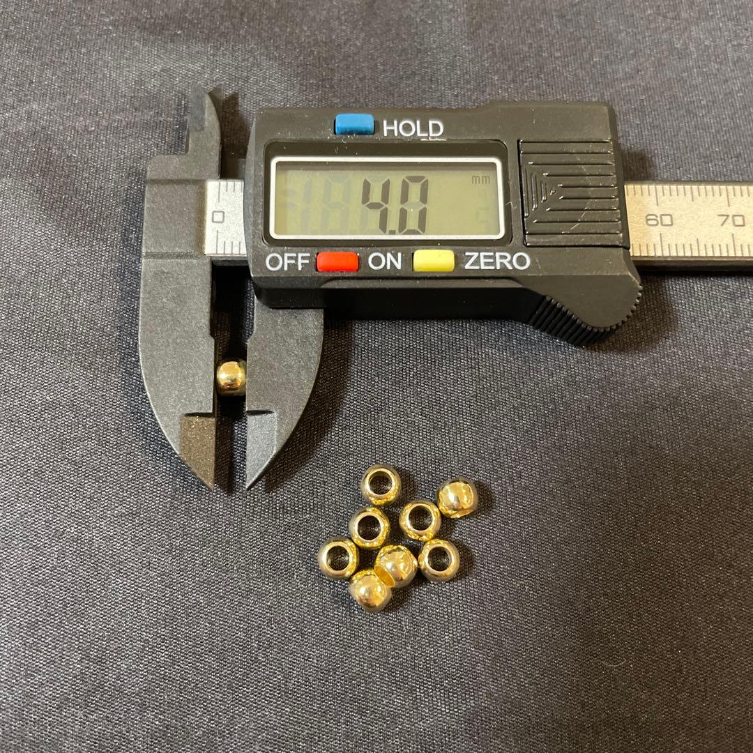 K18製無垢ビーズ　18金 ゴールドビーズ 金無垢ビーズ
