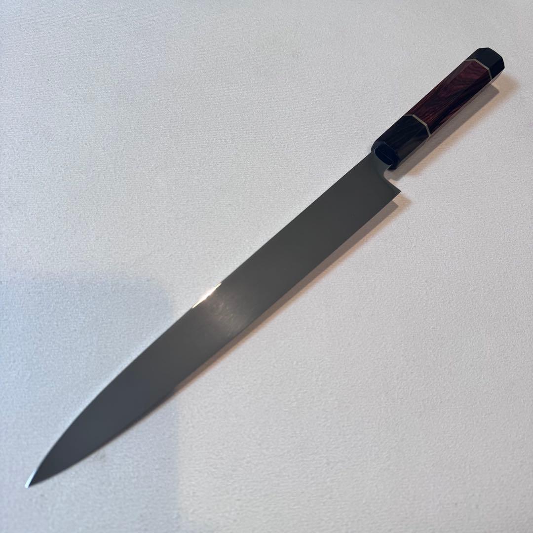270mm 柳刃包丁 鏡面　天然木八角柄 刺身包丁 全鋼 和包丁