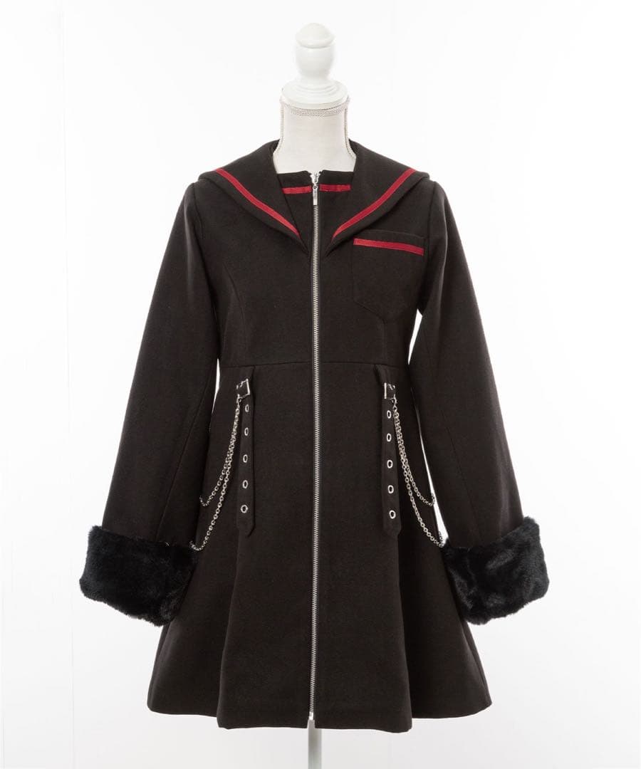 夢展望　DEAR MY LOVE サイドチェーンセーラー闇属性コート 新品タグ付