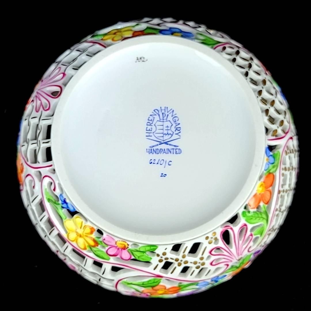 ●美品□ ヘレンド　31　透かし　ボンボニエール　箱つき　ファンタジー 0