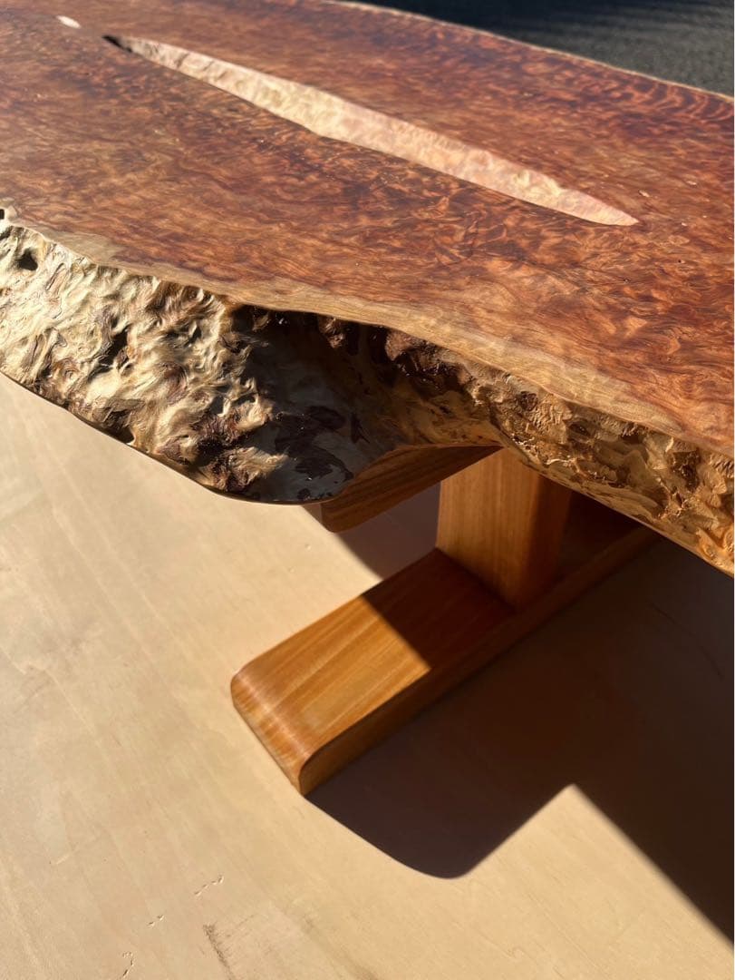 [たのメル便] 天杉　漣杢(さざなみもく) ローテーブル　無垢材　新品未使用