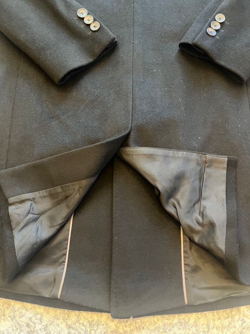 BOSS チェスターコート 黒 3つボタン