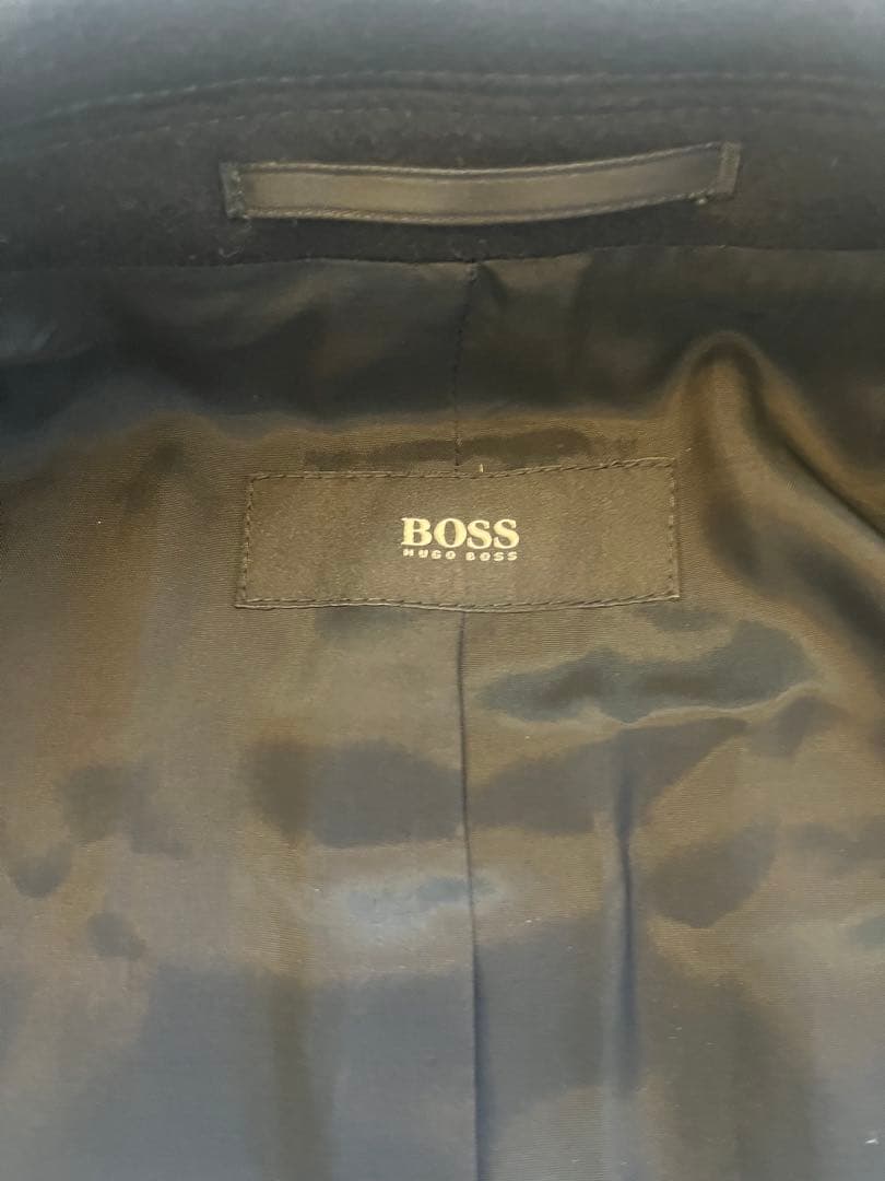 BOSS チェスターコート 黒 3つボタン