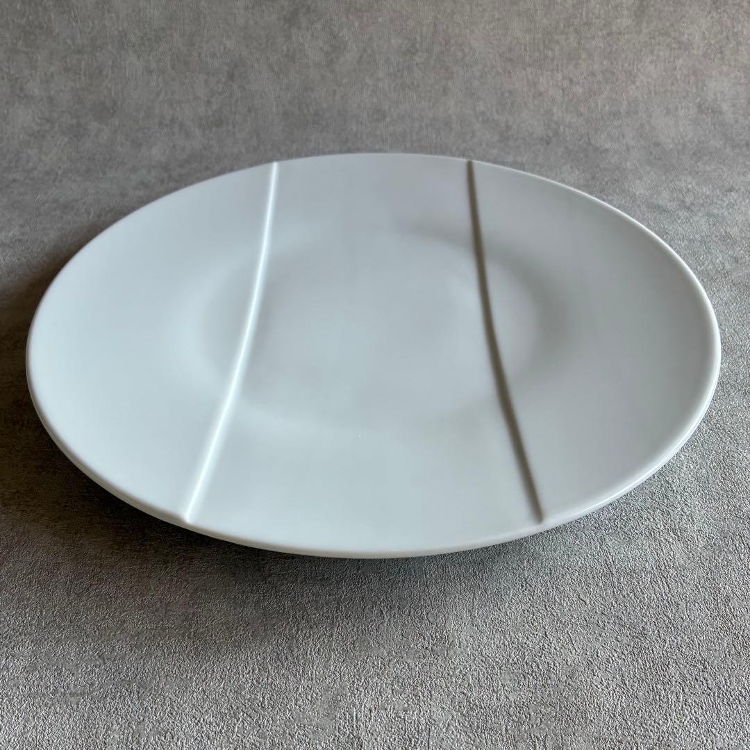 フランス PILLIVUYT ストライプ ディナープレート 31.5cm