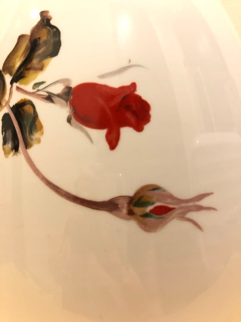 美品　希少　オールドノリタケ　則武　日陶　火鉢　陶器　時代物　白　薔薇　ローズ