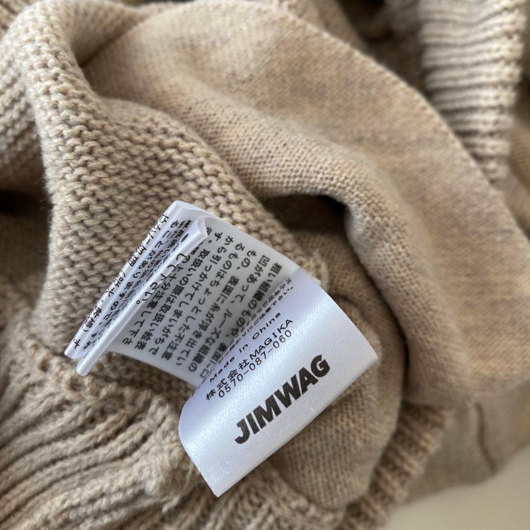JIMWAG LOGO Hoodie knit フーディ ニット オートミール