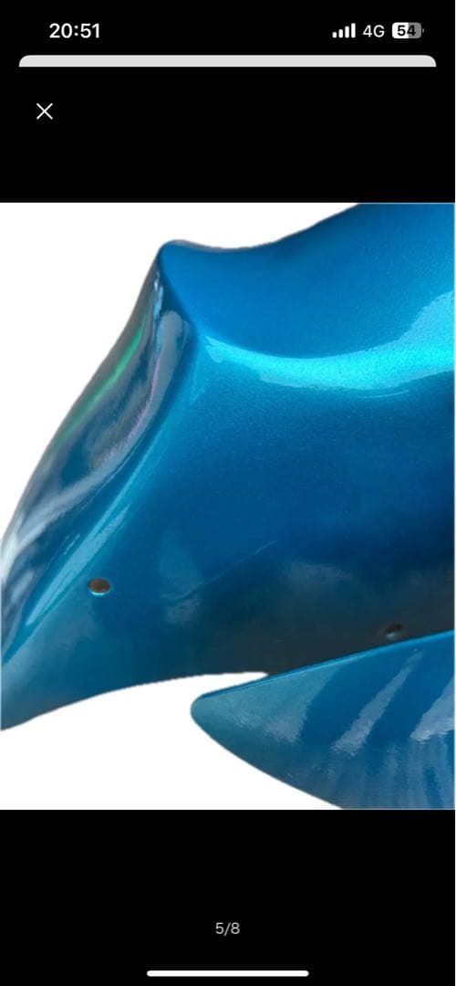 ZZR1100D型フロントフェンダー社外品スティングR&D塗装品