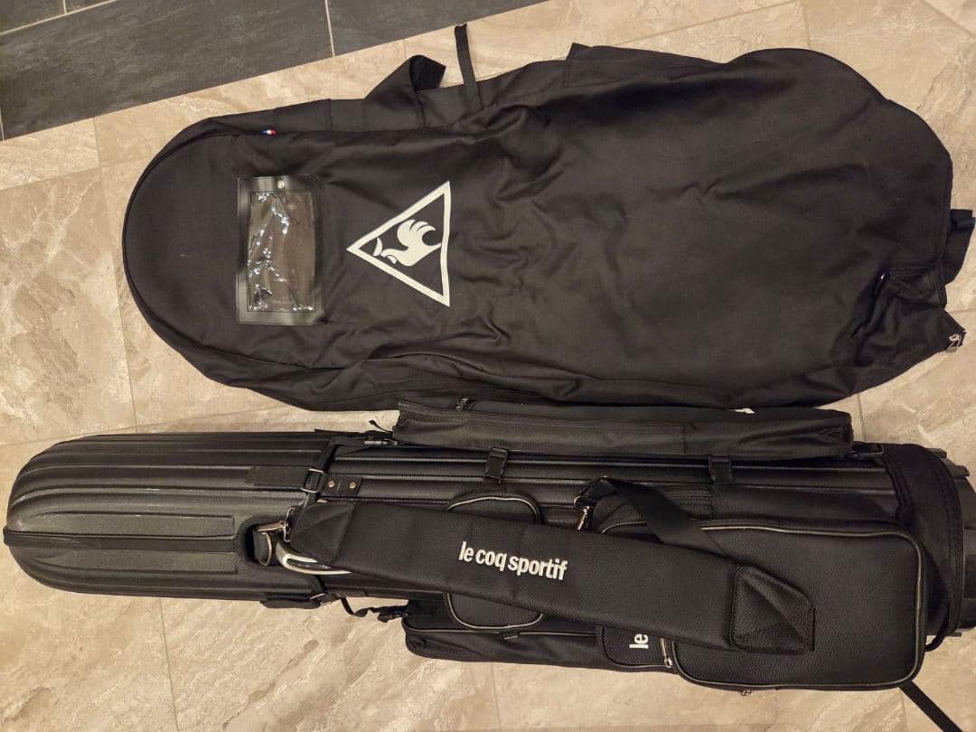 【le coq(ルコック) 】ハードカバーキャディバッグ&トラベルカバーセット