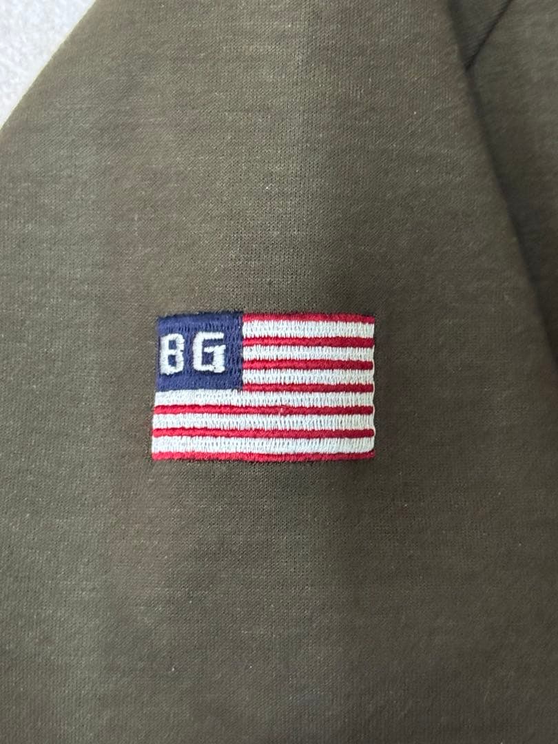 ブリーフィングMENS WARM 3D LOGO HALF ZIP オリーブM