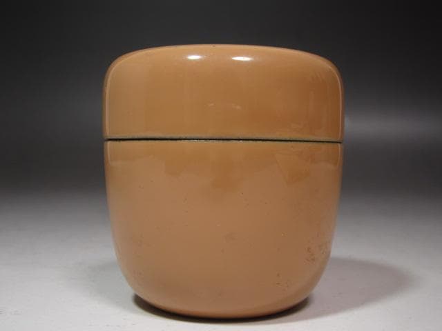 ☆　中村宗哲　白漆干し網蒔絵中棗　表千家十三代即中斎の花押がございます☆y546