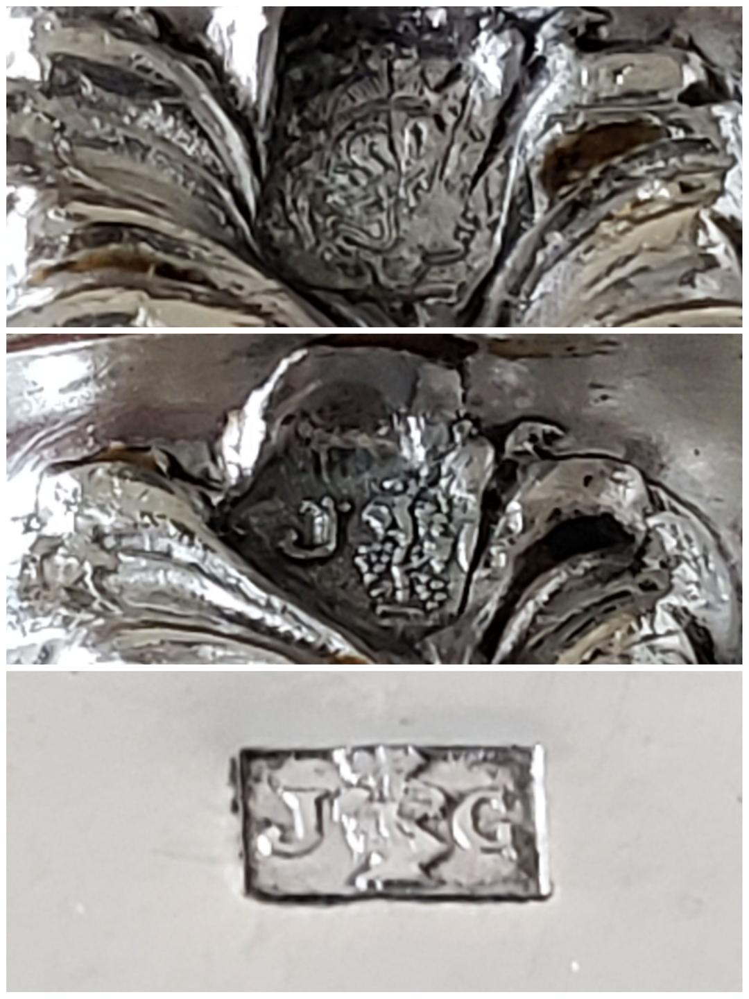 純銀 950 スターリング 特大 サーバー シルバー アンティーク