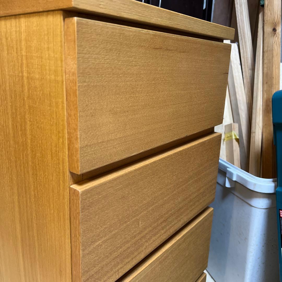 廃盤　無印良品　MUJI　チェスト　 オーク材　木製　4段　引き出し収納　北欧