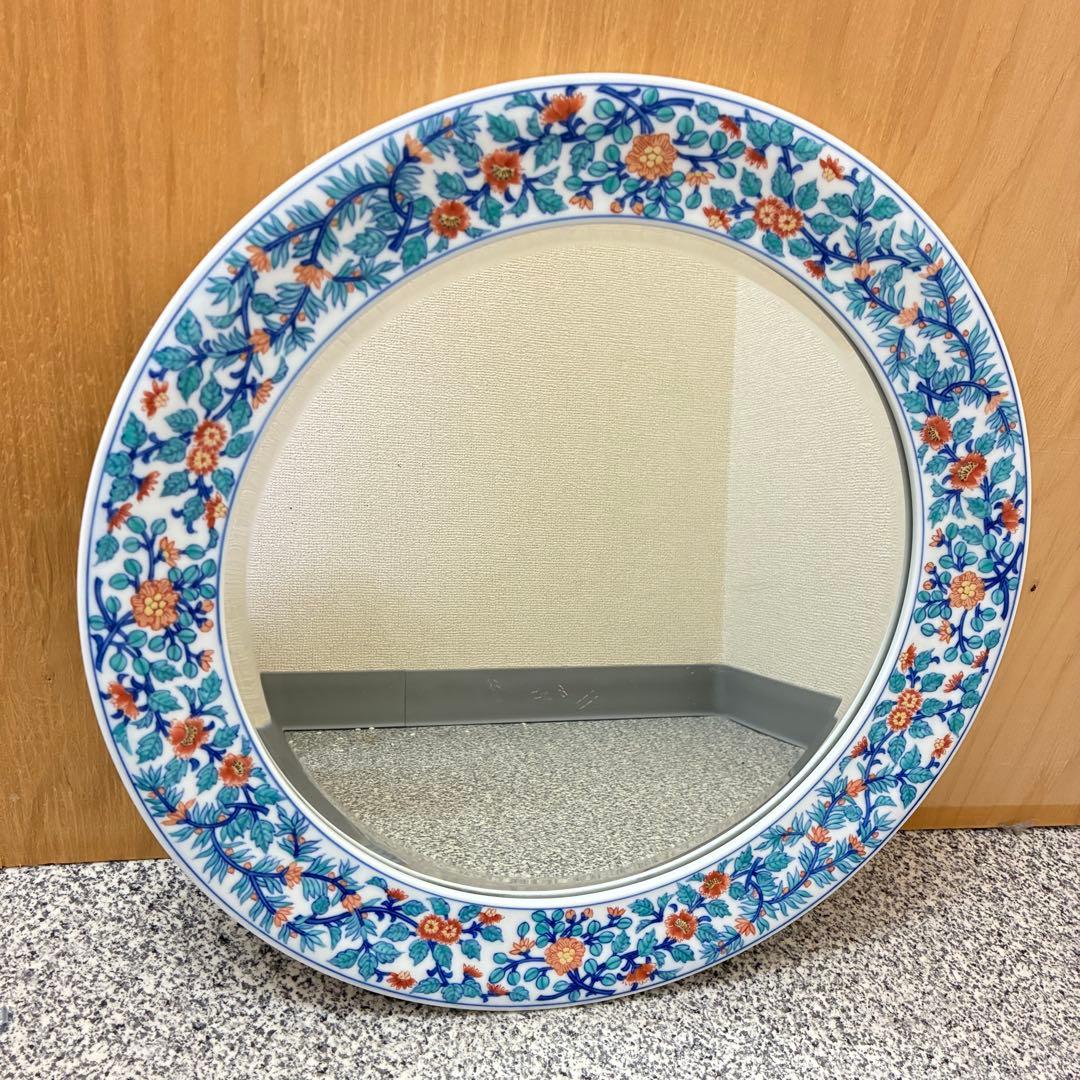 鏡 ミラー 壁掛け鏡 有田焼 伊万里焼 陶器 磁器 フレームミラー 姿見