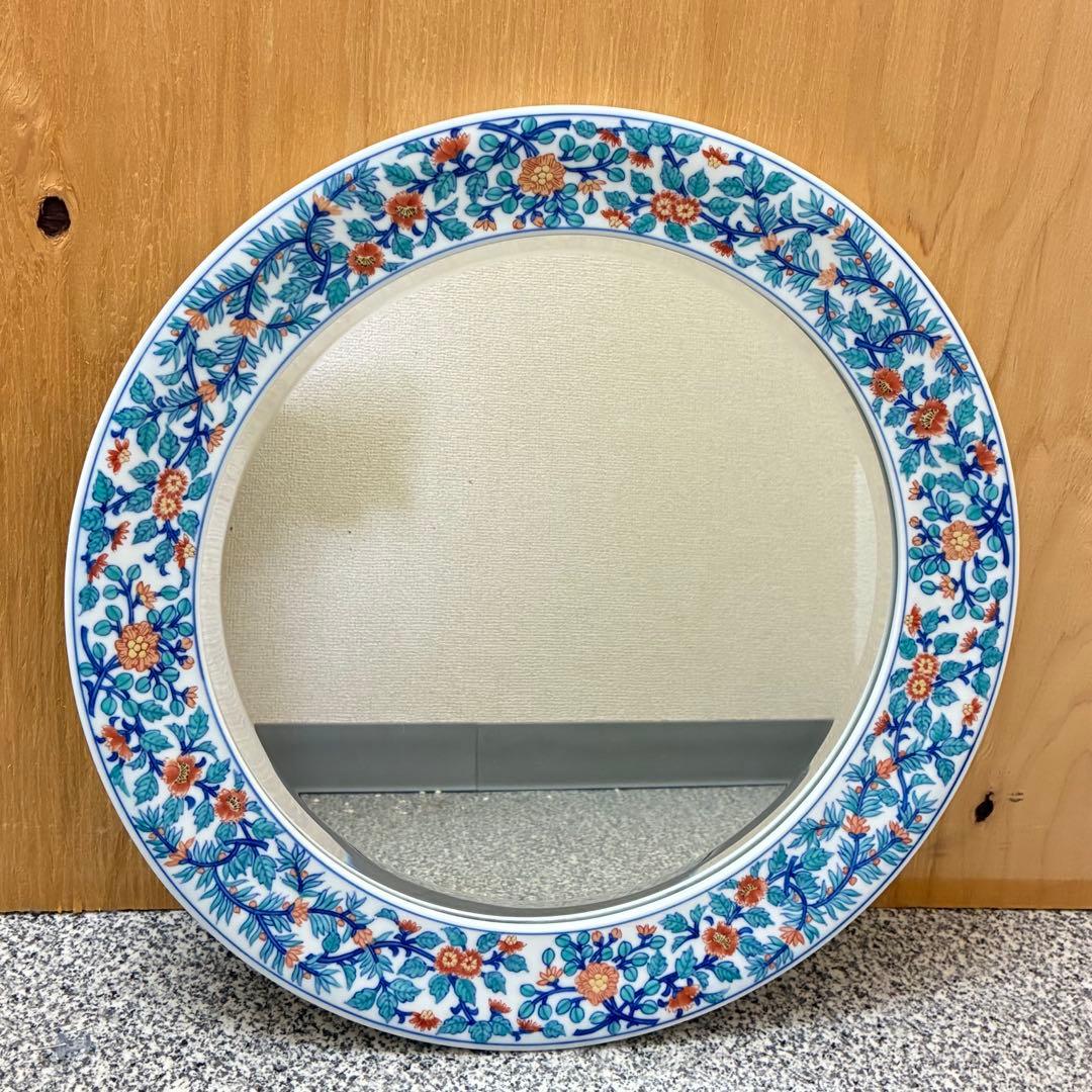 鏡 ミラー 壁掛け鏡 有田焼 伊万里焼 陶器 磁器 フレームミラー 姿見