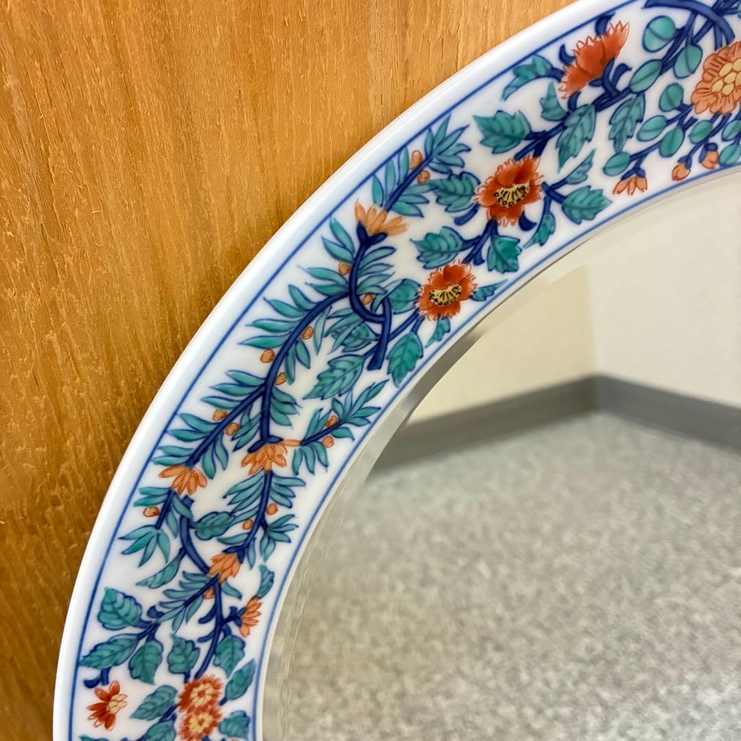 鏡 ミラー 壁掛け鏡 有田焼 伊万里焼 陶器 磁器 フレームミラー 姿見