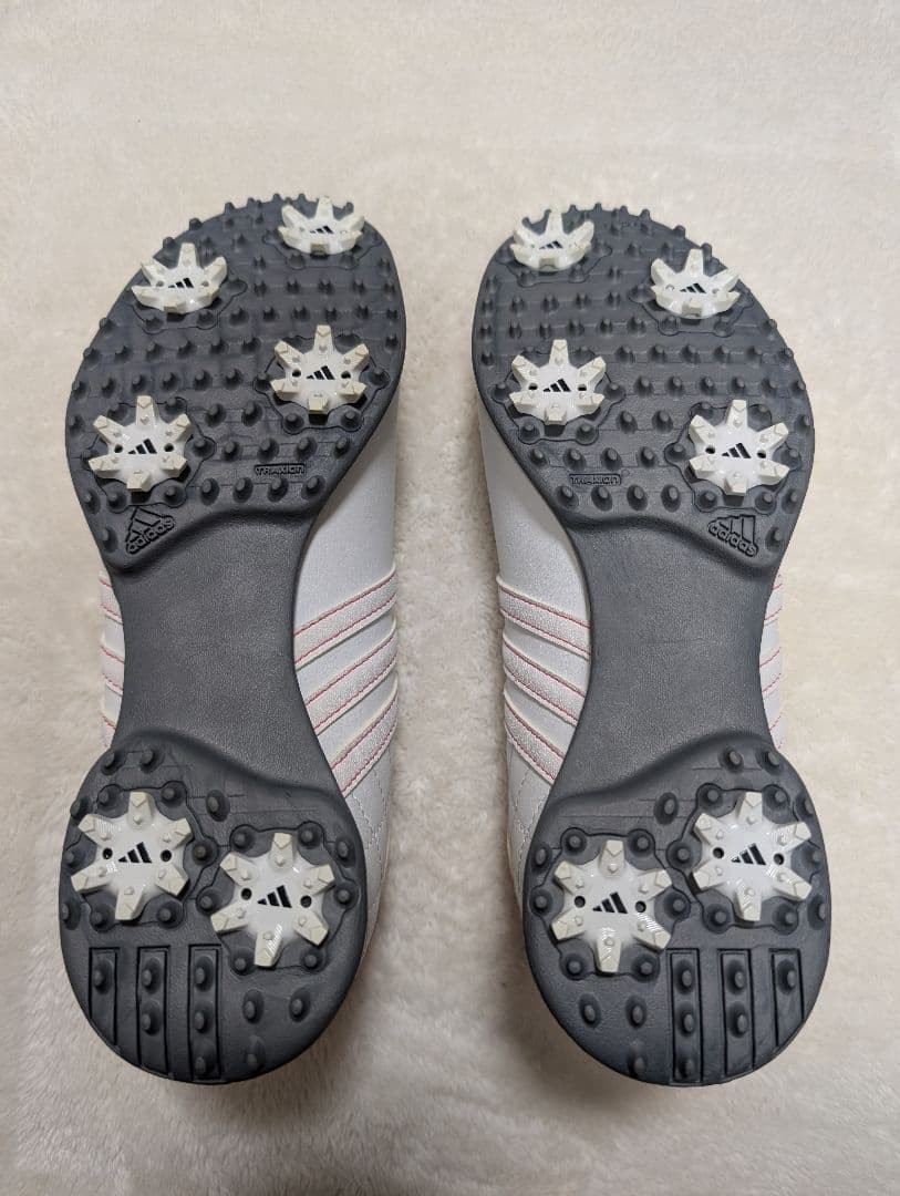 adidas Boaシステム ゴルフシューズ 24cm ホワイト/ピンク