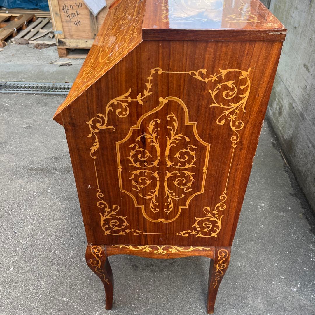 H*O様 【難あり】イタリア象嵌　レトロ ライティングビューロー デスク アンテ