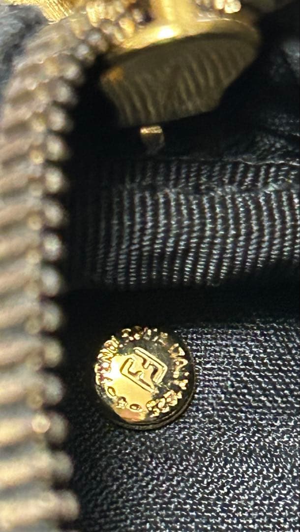 FENDI フェンディ ペカン柄 ミニ ボストンバッグ ハンドバッグ 鍵付