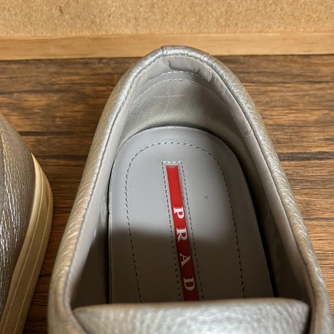 （K26086）プラダ PRADA スニーカー サイズ7（約26㎝） シルバー