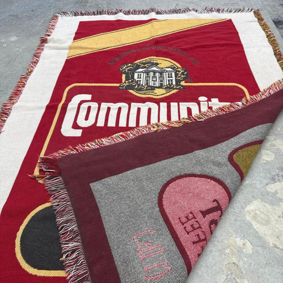 コミュニティコーヒー　マルチカバー　ソファカバー　ラグ　185x124