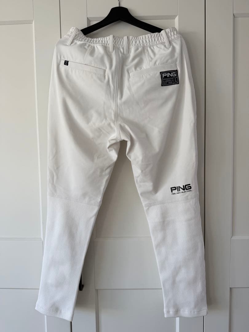 PING ゴルフ メンズパンツ クロスムービング ホワイト Lサイズ