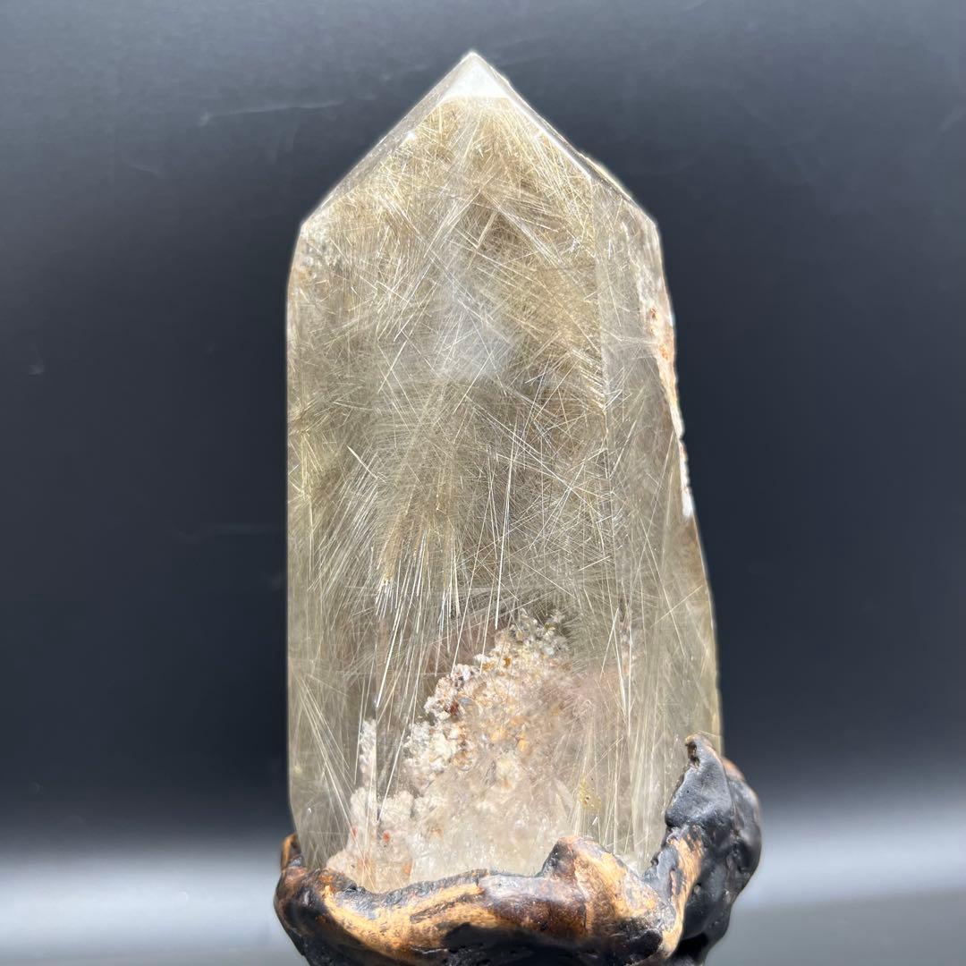 ✳️新春開運招福セール☆超希少✨奇跡の石✨放射プラチナルチル 六角柱 天然石 原石