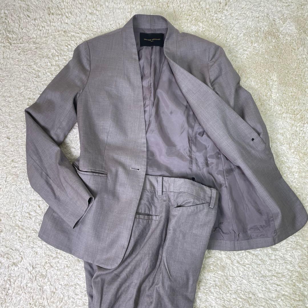 UNITED ARROWS レディース　ノンカラー　スーツ　セットアップ　パンツ
