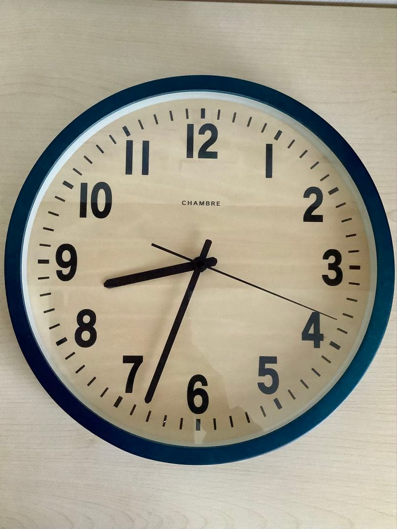 CHAMBRE unico 青 アナログ時計 約30cm