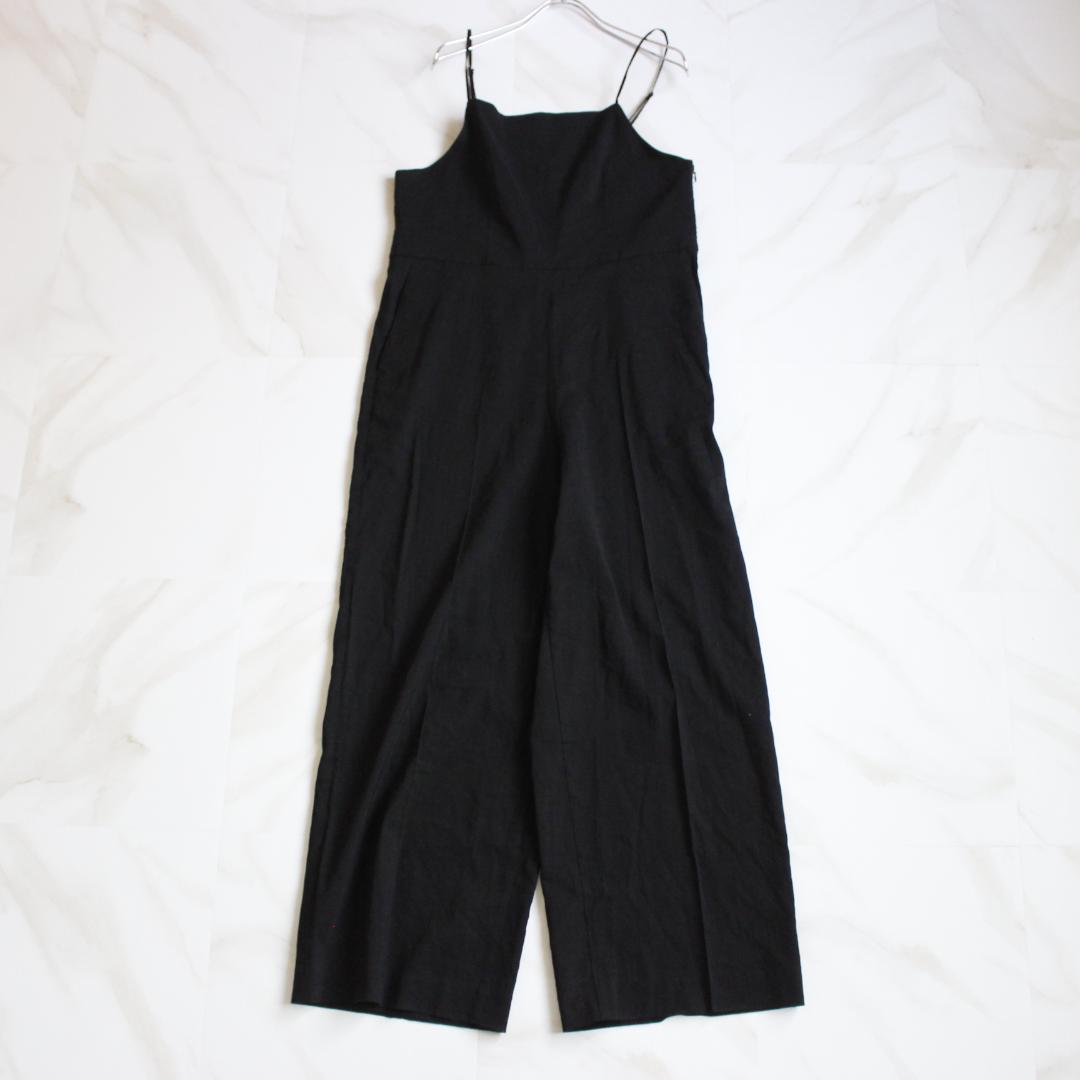 【24SS】23区 リネンレーヨンストレッチ サロペット M ブラック