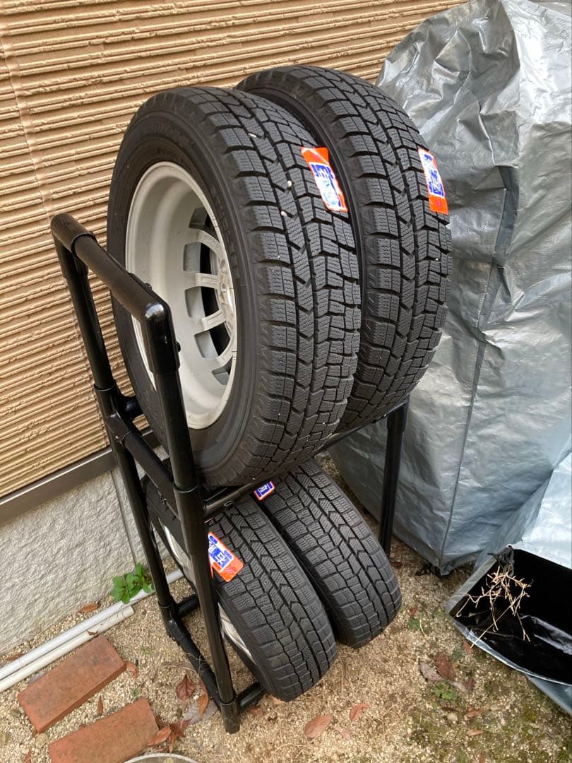 美品★スタッドレス４本セット★155/65R13 アルミ付きダンロップ