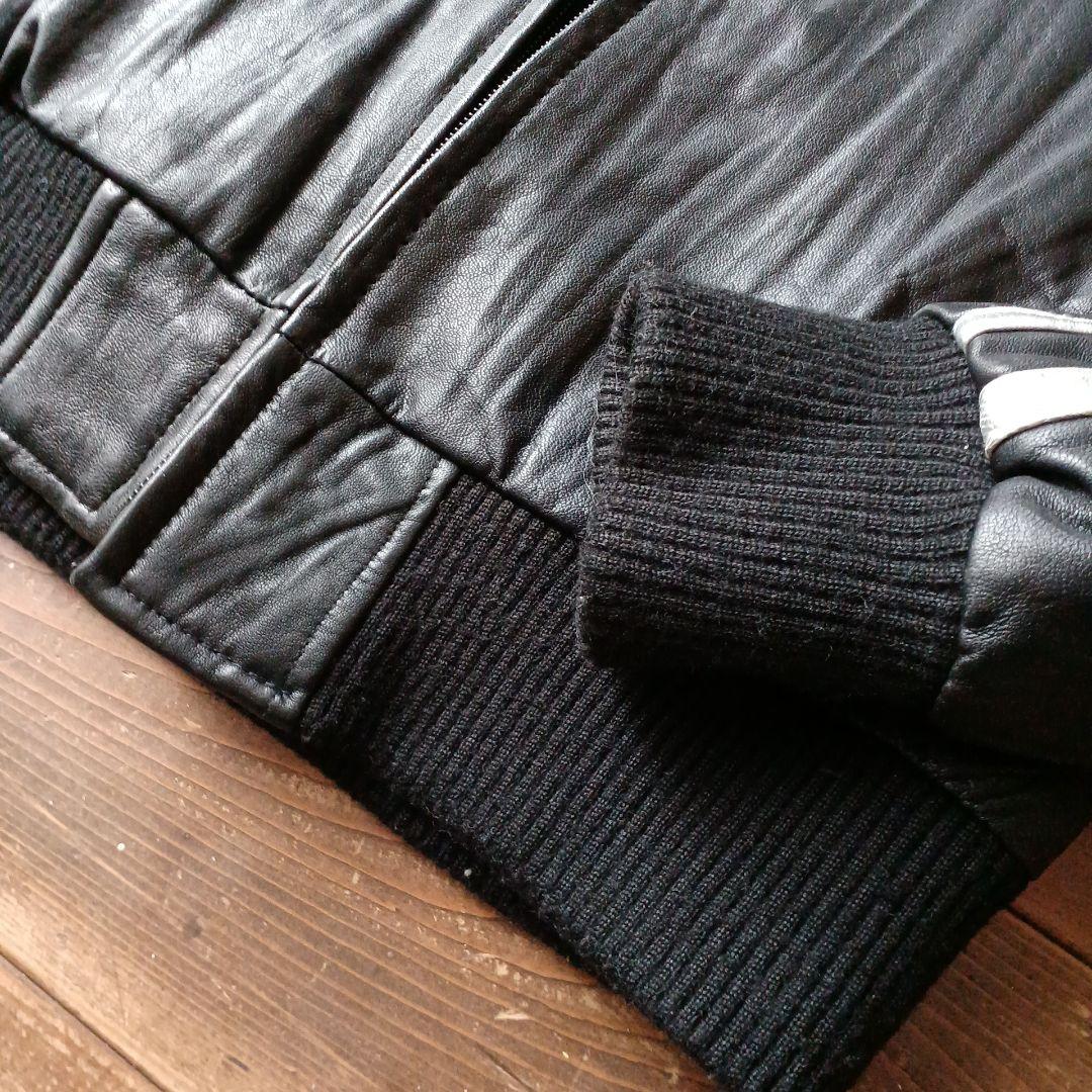 Schott レザー　羊革　トラックジャケット S