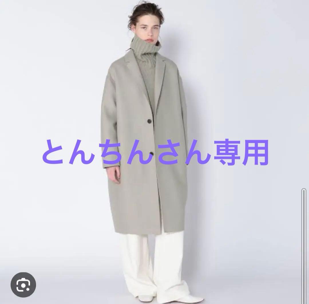 ギャルリーヴィー　ライトメルトンチェスターコート　セージグリーン