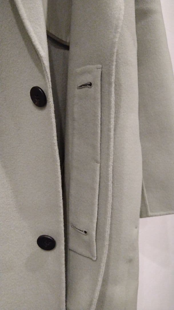 ギャルリーヴィー　ライトメルトンチェスターコート　セージグリーン