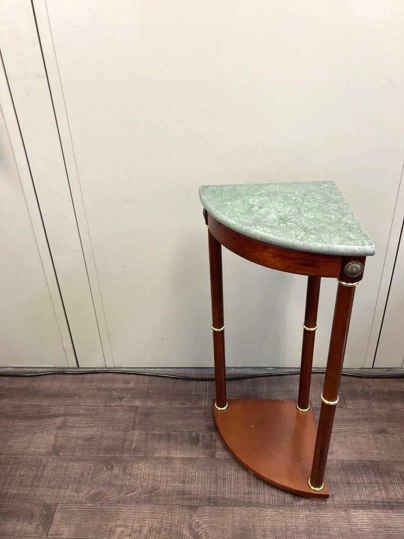 大理石 サイドテーブル コンソールテーブル 花台 木製【送料込み】