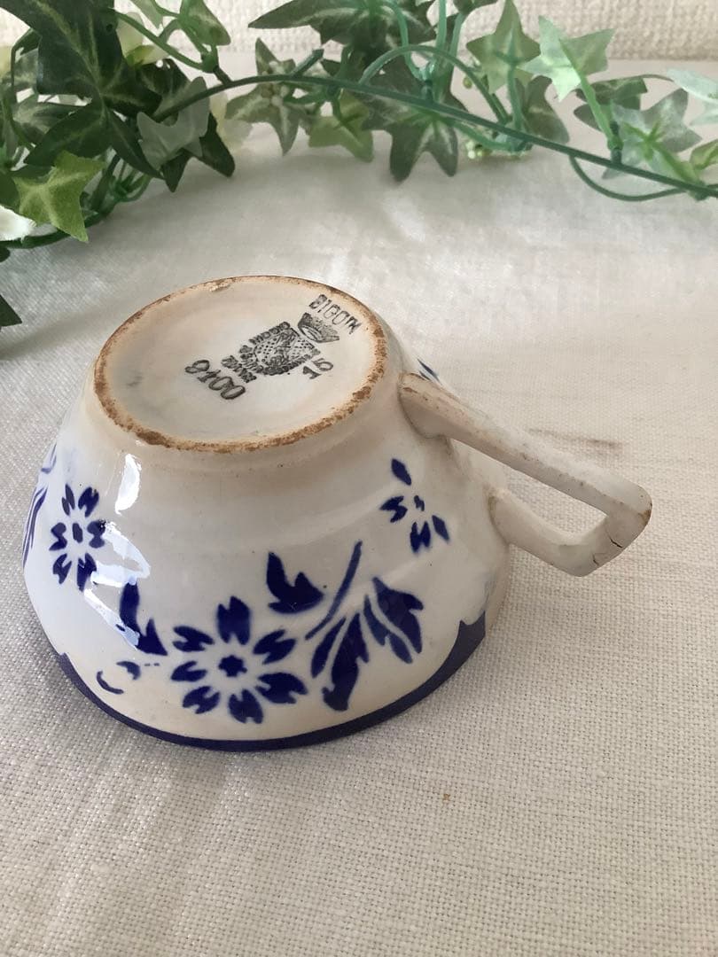 フランスアンティーク　カフェオレボウル　セット　digoin リュネヴィル