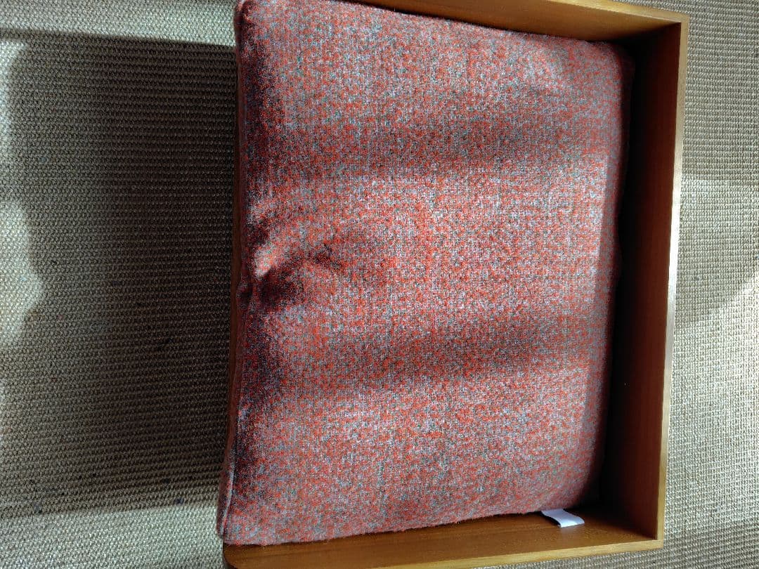 オルネドフォイユ犬猫用クッション桐ベッド オレンジ系