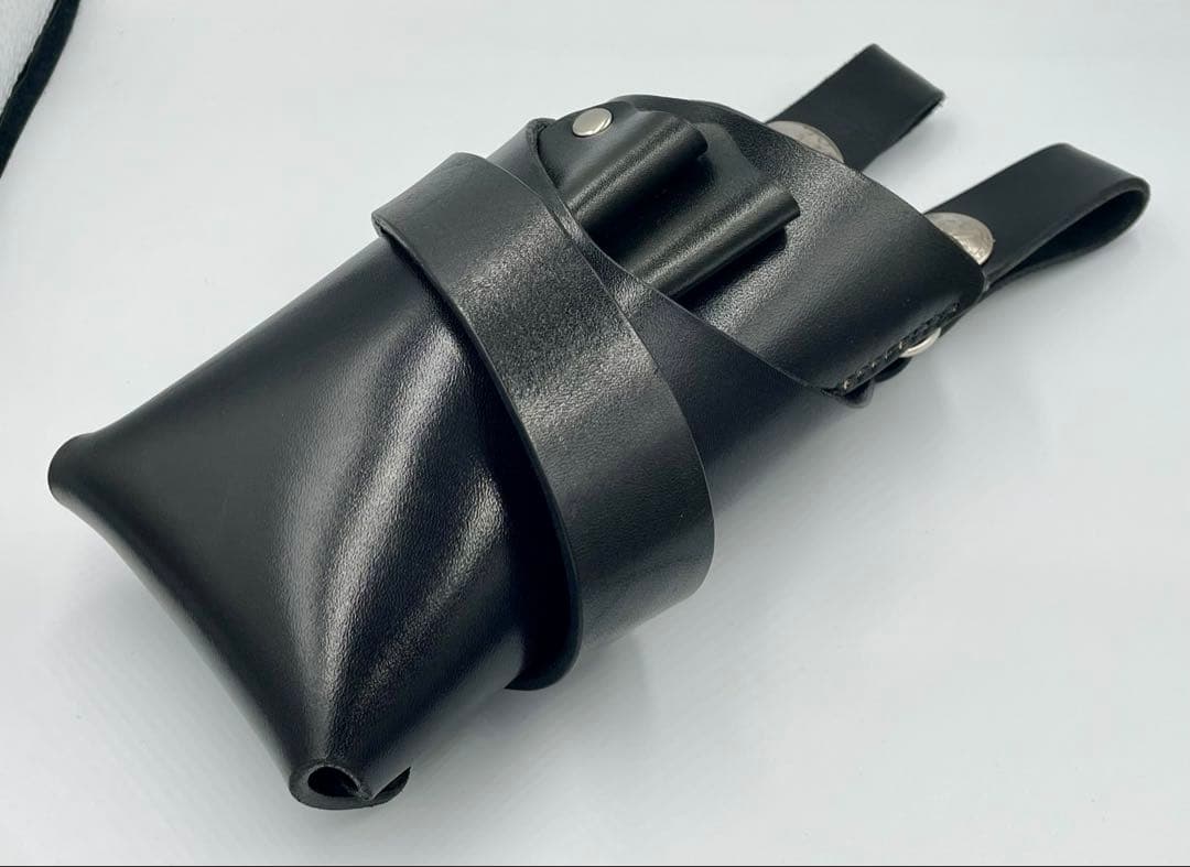 シザーケース姫路レザー☆5丁差しハンドメイド☆ベルトタイプ☆フルオープン