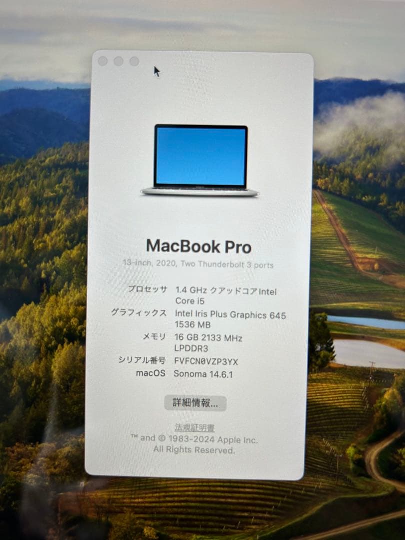 MacBook Pro 2020 13型 i5/16GB/256GB おまけ付