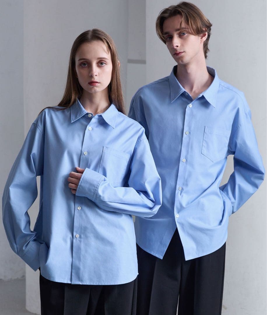 【CLEL】ロイヤルオックスフォード レギュラーカラーシャツ S