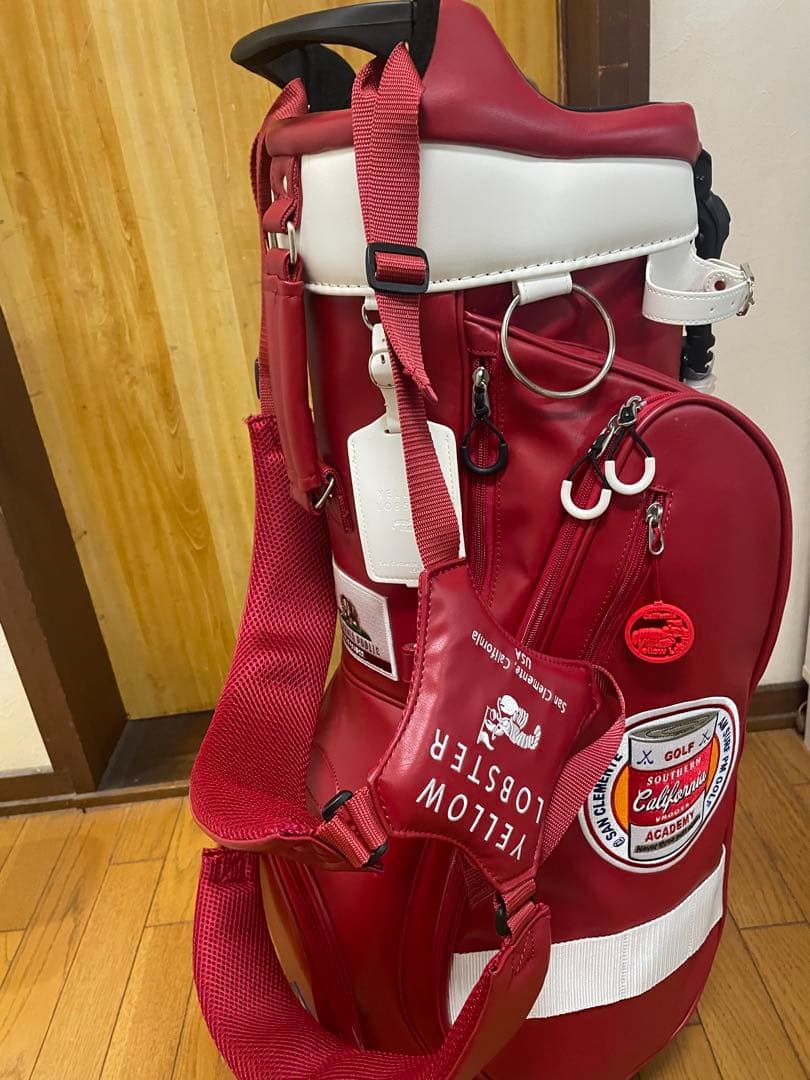 Yellow Lobster 赤 スタンド式キャディバッグ　イエローロブスター