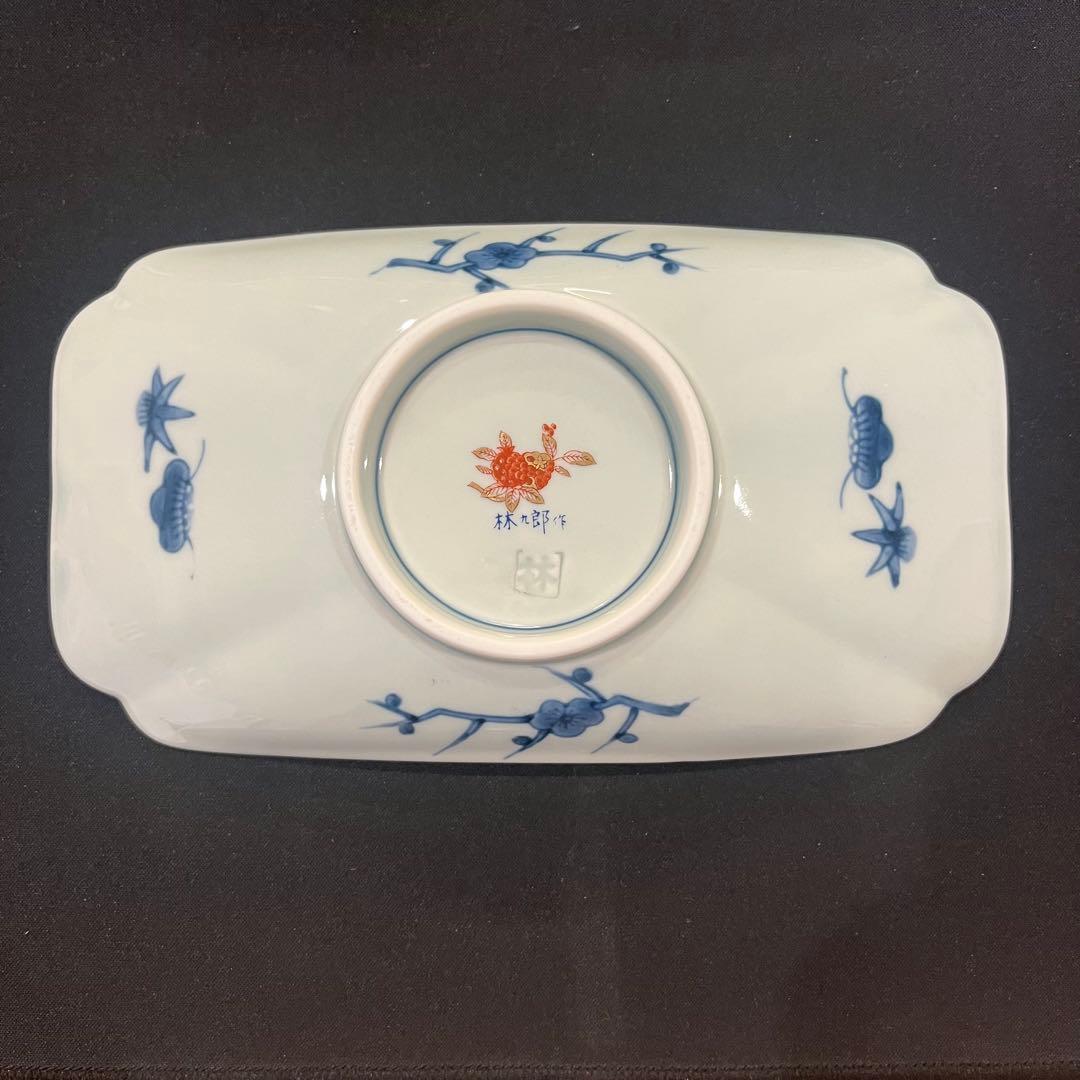 ゆ*う様 林九郎窯 色絵金彩 鳥文様 長皿｜有田焼・古伊万里風・和食器 5枚 セ