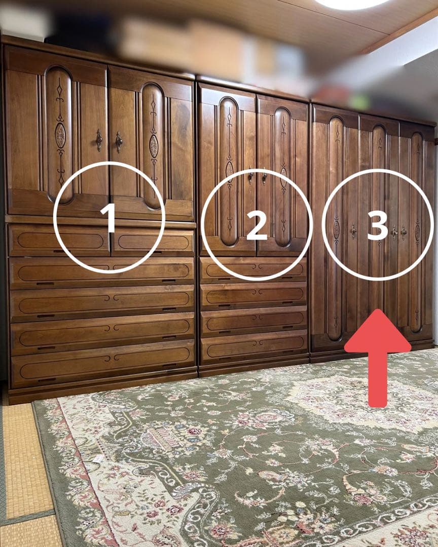 【③】婚礼家具　タンス　送料込み！！番号確認のためご購入前にコメントください！