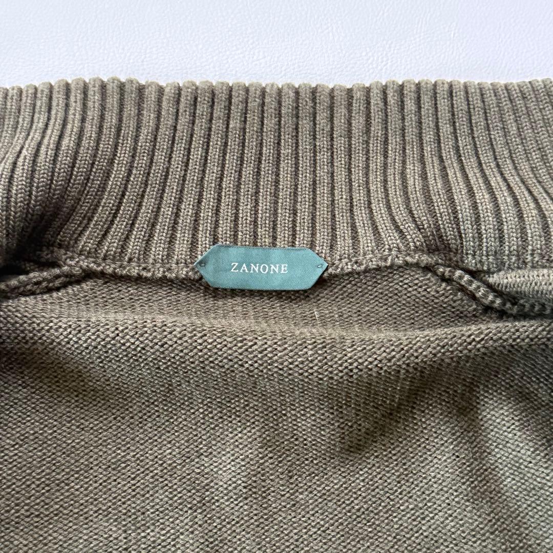 美品 ザノーネ 46 ダークグリーン キョート カーディガン ニット