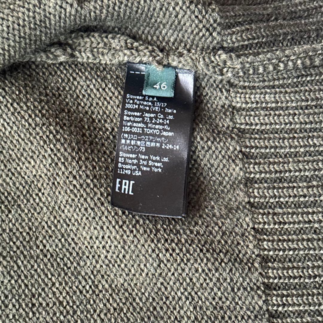 美品 ザノーネ 46 ダークグリーン キョート カーディガン ニット